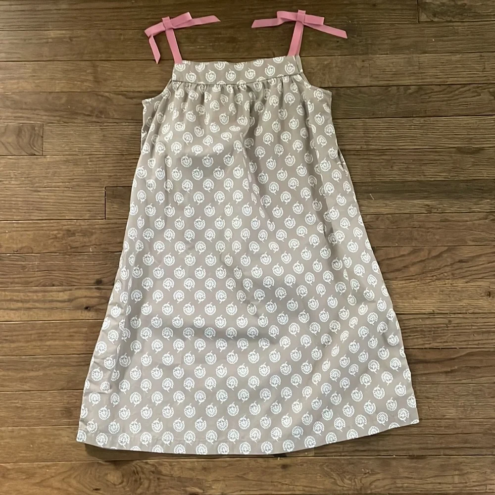 Hanna Andersson beige patterned summer dress for girl